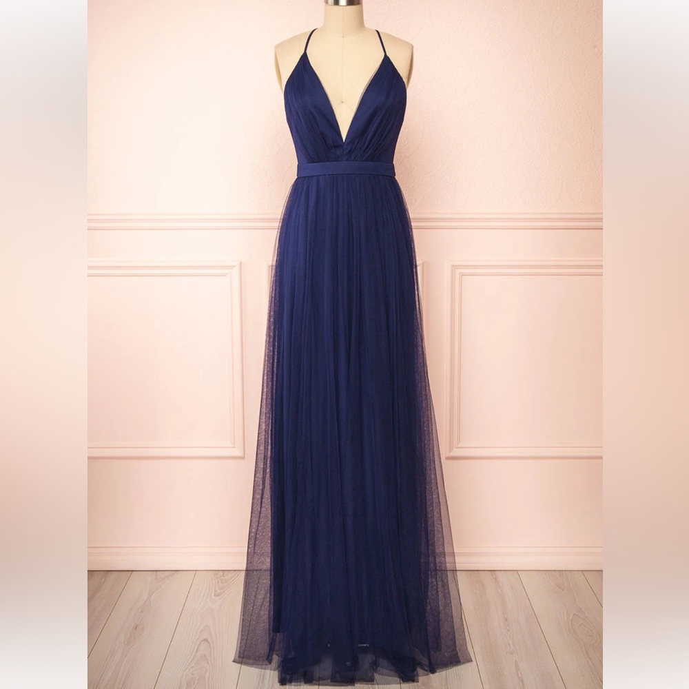 Navy blue formal/prom/bridesmaid dress